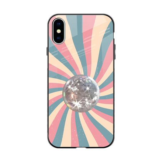 Trippy Disco back phone cover | glass case for iphone xs