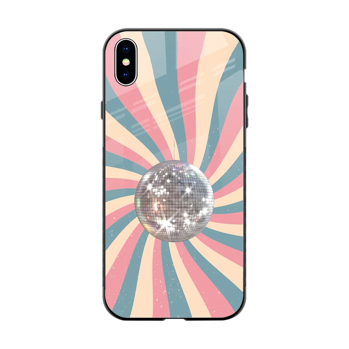 Trippy Disco back phone cover | glass case for iphone xs max