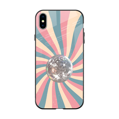 Trippy Disco back phone cover | glass case for iphone xs max