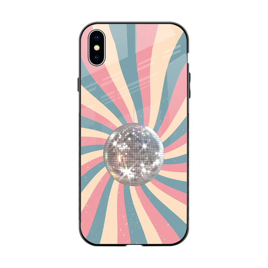 Trippy Disco back phone cover | glass case for iphone xs max