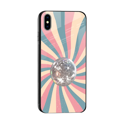 Trippy Disco sleek iphone xs max cover with tempered glass back and TPU edges
