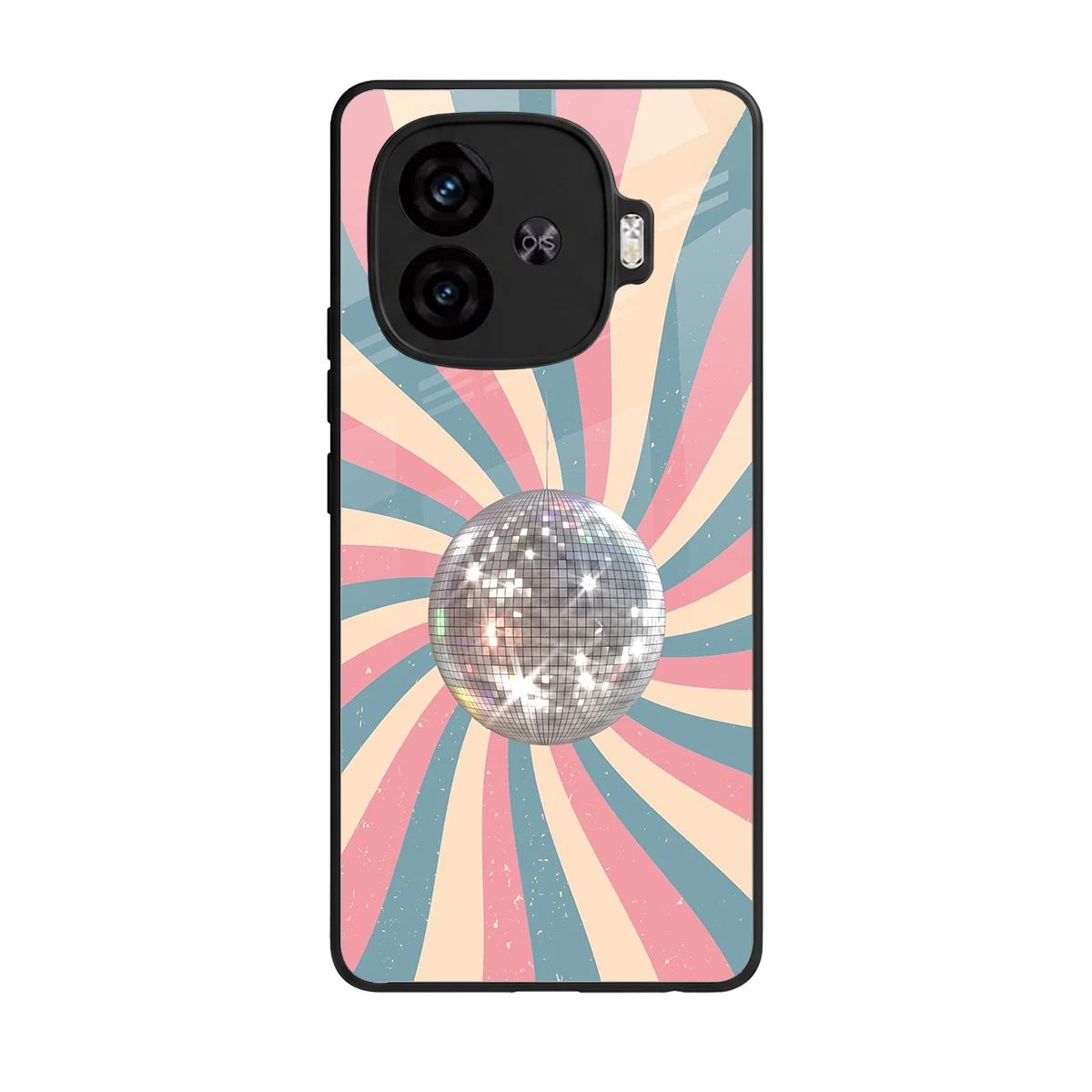 Trippy Disco back phone cover | glass case for iqoo neo 10r 5g