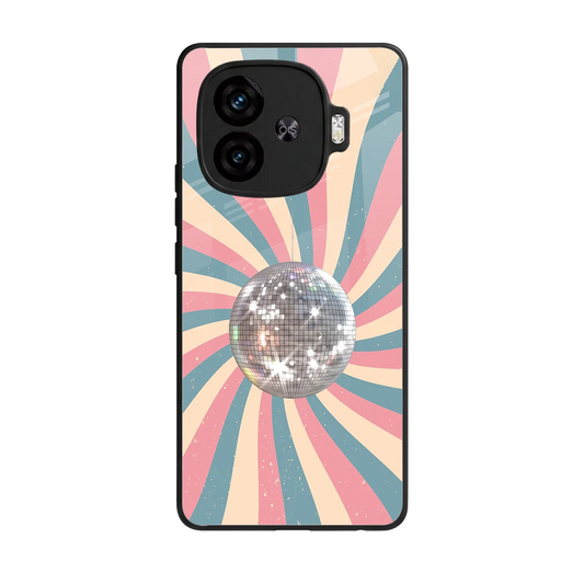 Trippy Disco back phone cover | glass case for iqoo neo 10r 5g