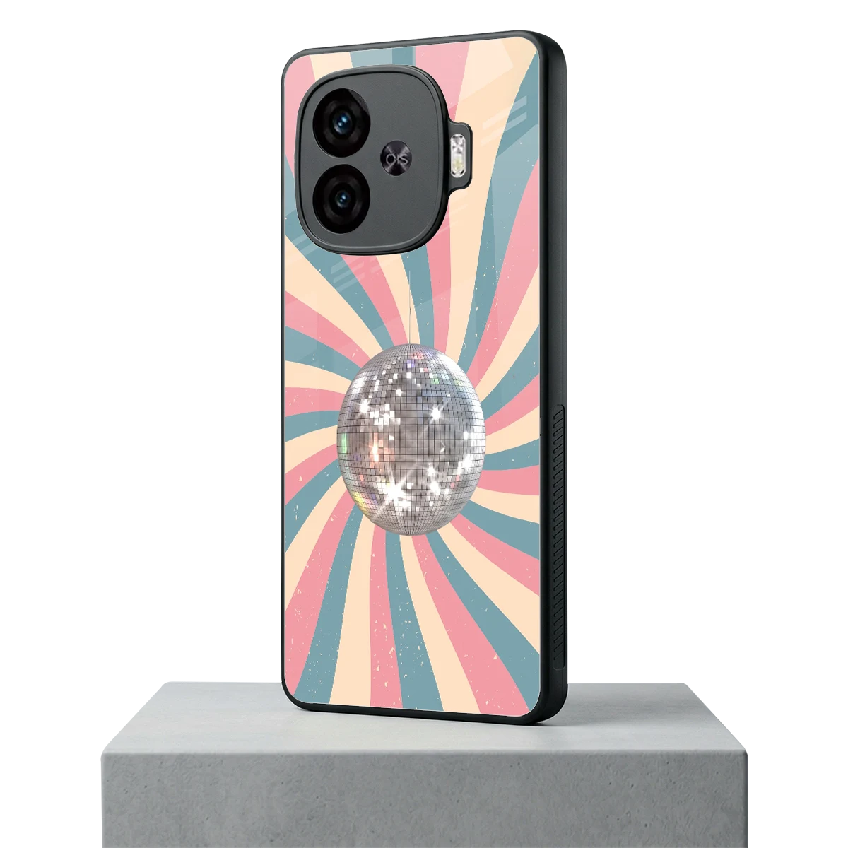 Trippy Disco iqoo neo 10r 5g mobile cover | shockproof glass phone case