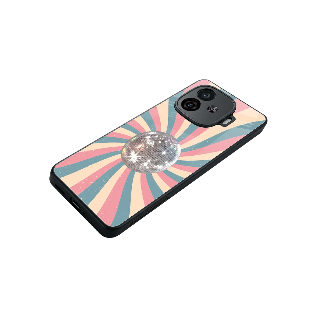 Trippy Disco stylish phone case for iqoo neo 10r 5g | glossy glass and slim fit