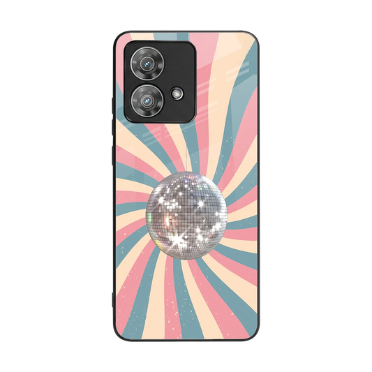 Trippy Disco back phone cover | glass case for motorola edge 40 neo 5g