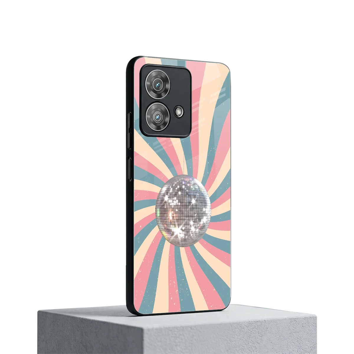 Trippy Disco motorola edge 40 neo 5g mobile cover | shockproof glass phone case