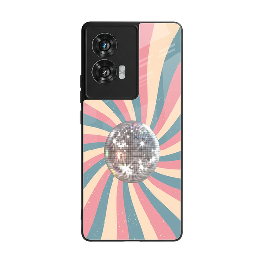 Trippy Disco back phone cover | glass case for motorola edge 50 fusion
