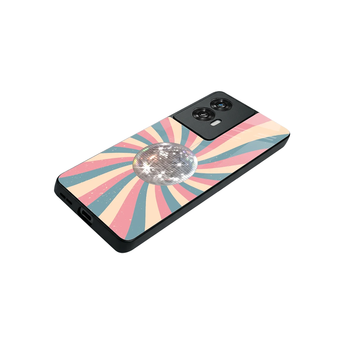 Trippy Disco stylish phone case for motorola edge 50 fusion | glossy glass and slim fit