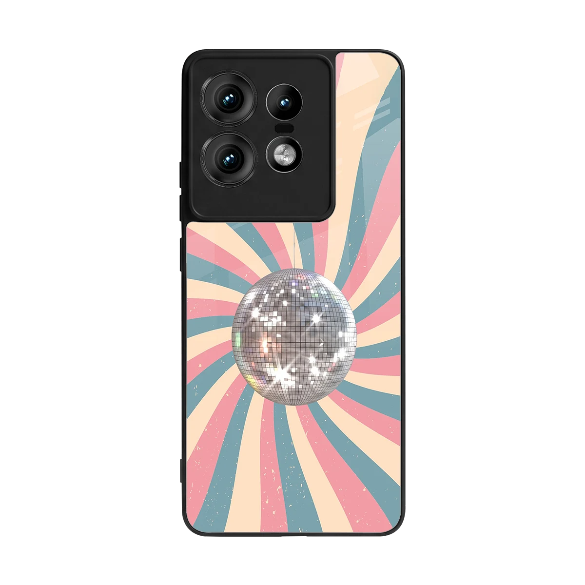 Trippy Disco back phone cover | glass case for motorola edge 50 pro