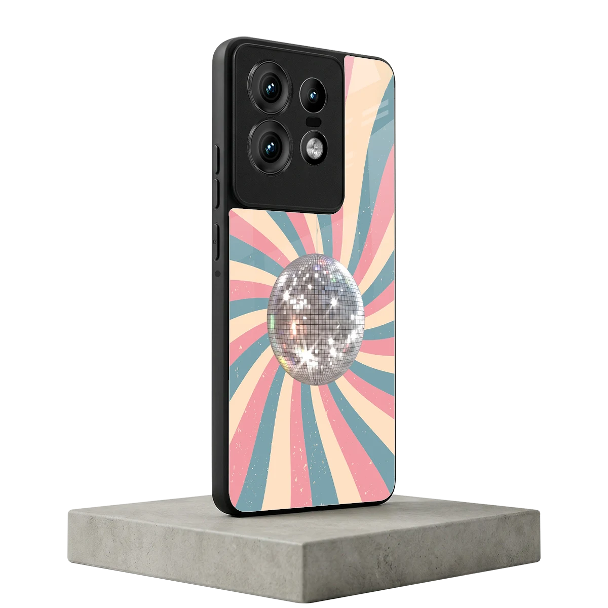 Trippy Disco motorola edge 50 pro mobile cover | shockproof glass phone case