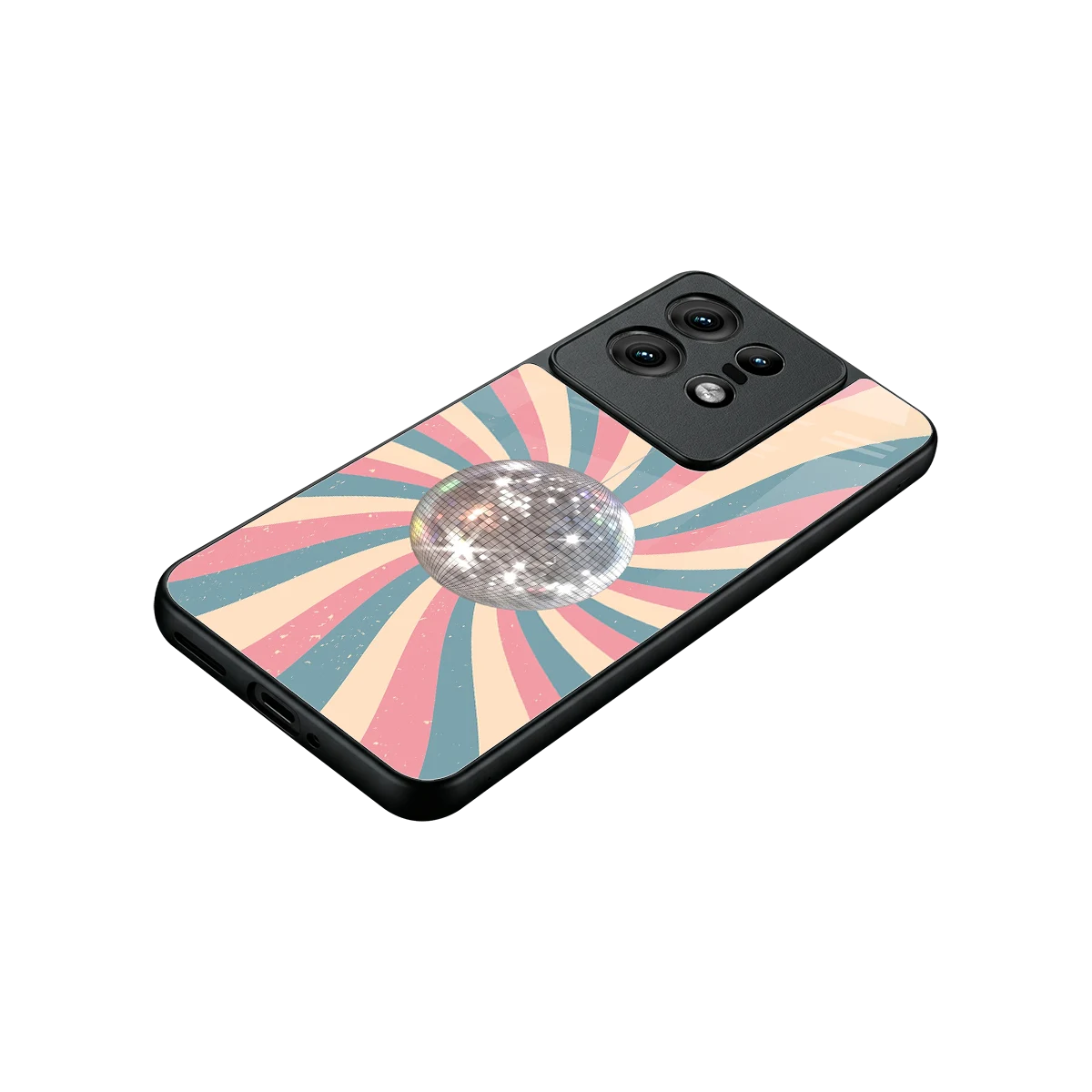 Trippy Disco stylish phone case for motorola edge 50 pro | glossy glass and slim fit