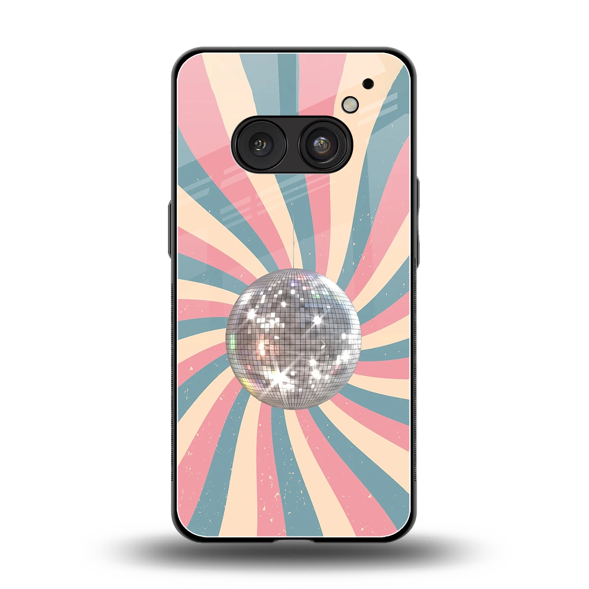 Trippy Disco back phone cover | glass case for nothing phone 2a plus