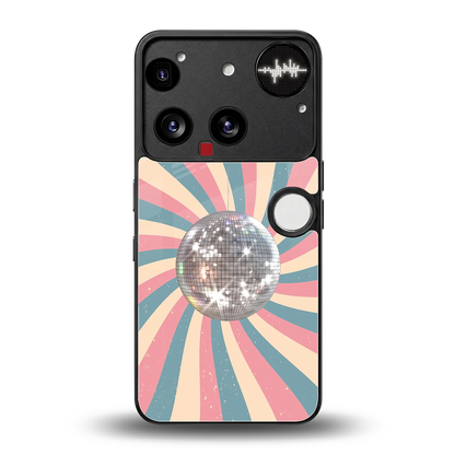 Trippy Disco back phone cover | glass case for nothing phone 3