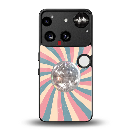 Trippy Disco back phone cover | glass case for nothing phone 3