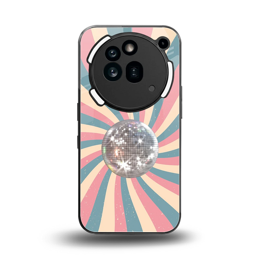 Trippy Disco back phone cover | glass case for nothing phone 3a pro