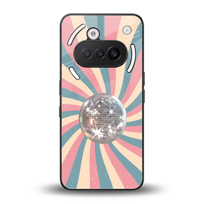 Trippy Disco back phone cover | glass case for nothing phone 3a