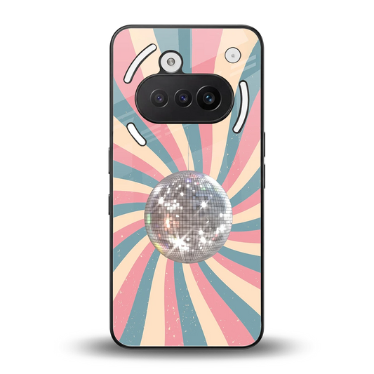 Trippy Disco back phone cover | glass case for nothing phone 3a