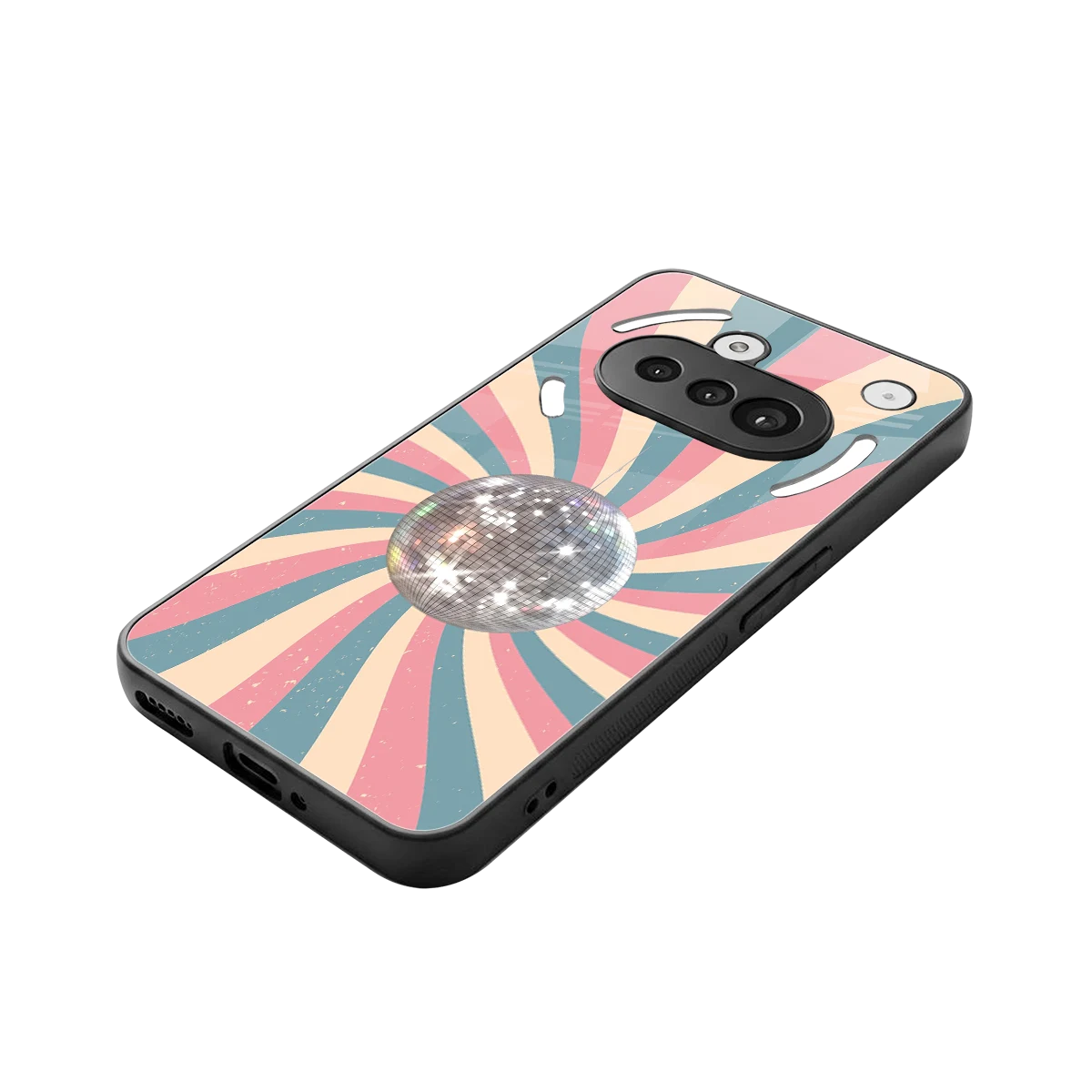 Trippy Disco stylish phone case for nothing phone 3a | glossy glass and slim fit