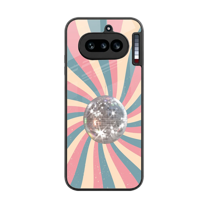 Trippy Disco back phone cover | glass case for nothing phone 4a