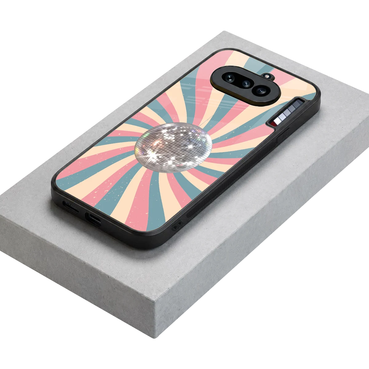 Trippy Disco stylish phone case for nothing phone 4a | glossy glass and slim fit
