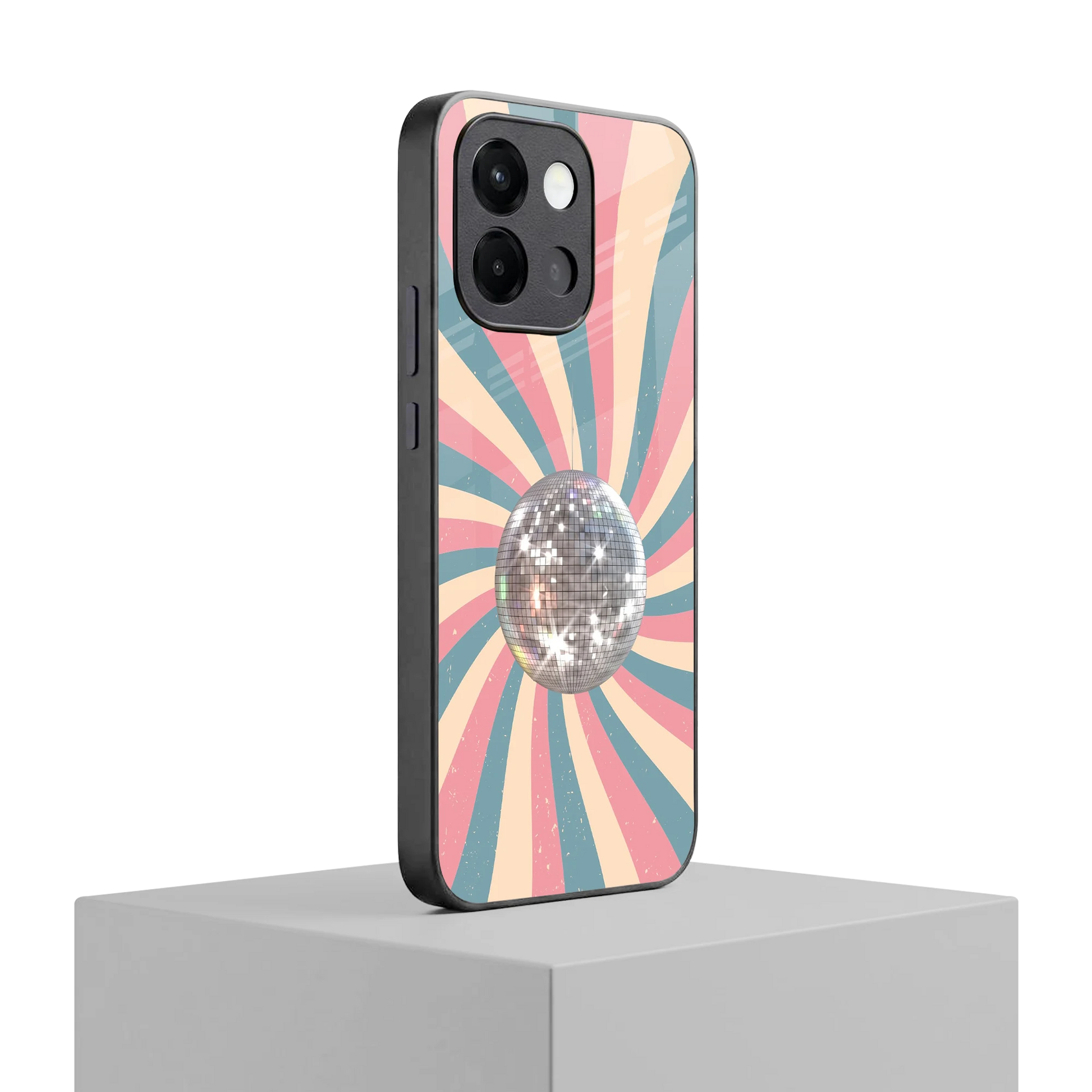 Trippy Disco oneplus 13s mobile cover | shockproof glass phone case