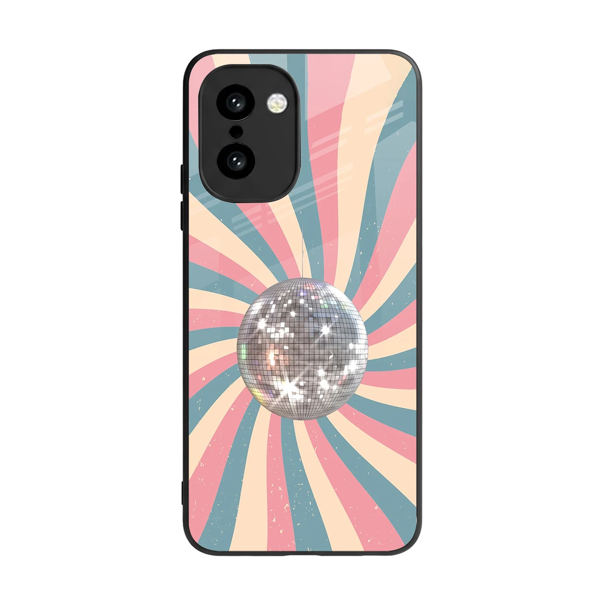 Trippy Disco back phone cover | glass case for oneplus 15r