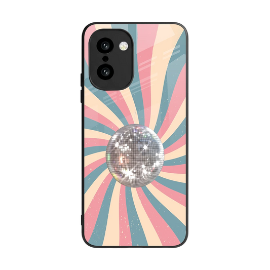 Trippy Disco back phone cover | glass case for oneplus 15r