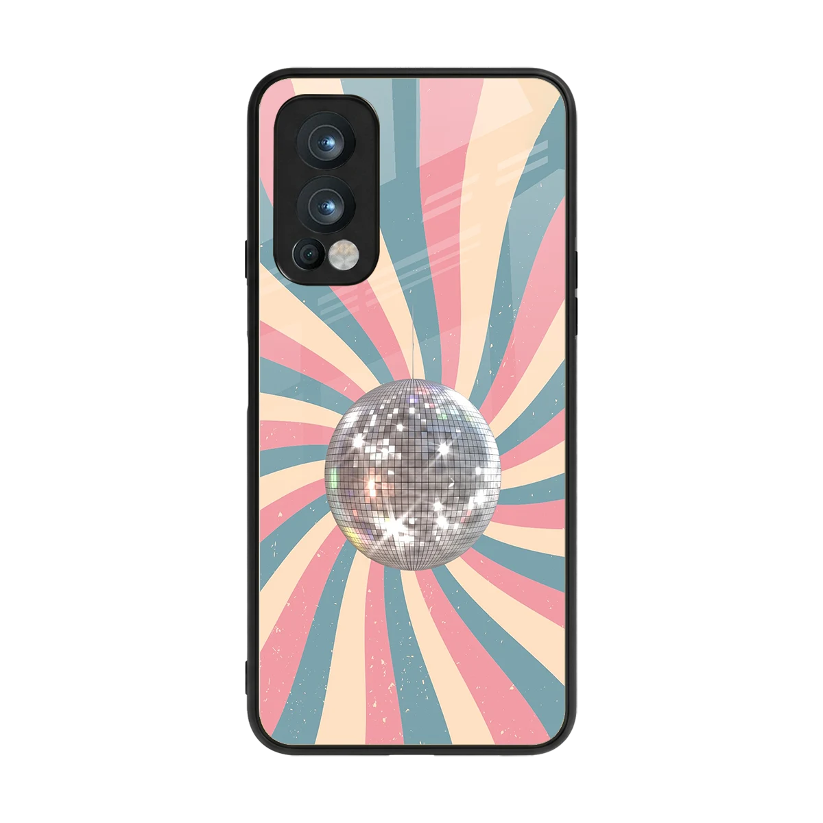 Trippy Disco back phone cover | glass case for oneplus nord 2