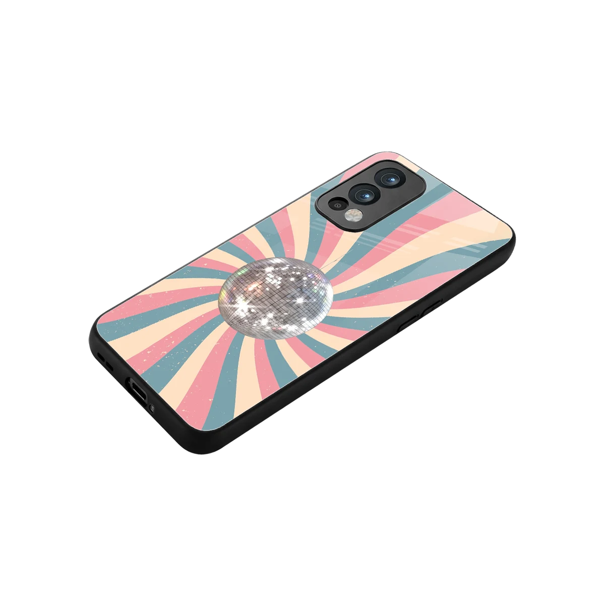 Trippy Disco stylish phone case for oneplus nord 2 | glossy glass and slim fit