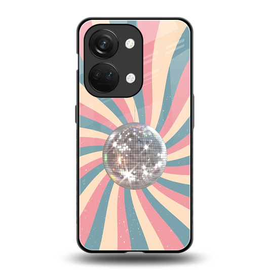 Trippy Disco back phone cover | glass case for oneplus nord 3