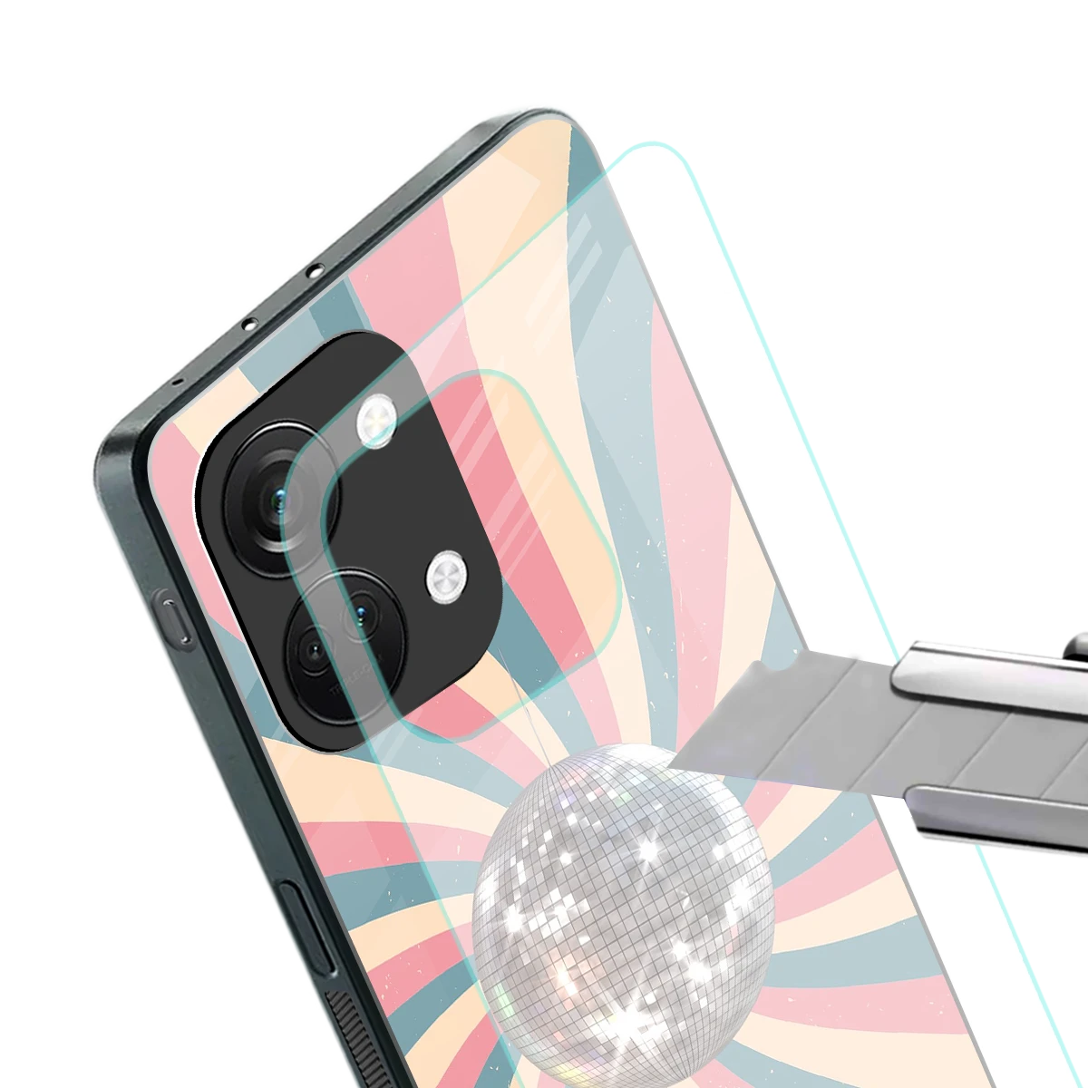 Trippy Disco stylish phone case for oneplus nord 3 | glossy glass and slim fit