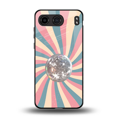 Trippy Disco back phone cover | glass case for oneplus nord 4