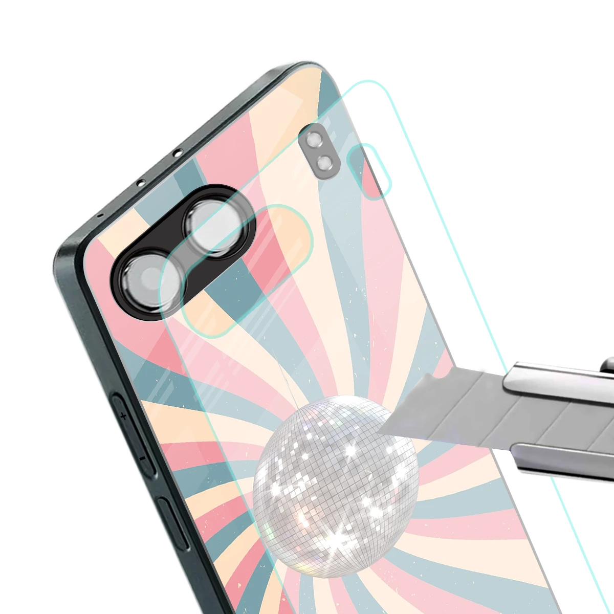 Trippy Disco stylish phone case for oneplus nord 4 | glossy glass and slim fit