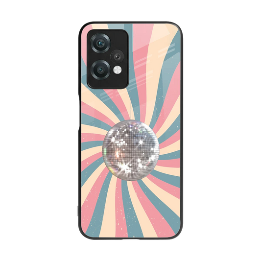 Trippy Disco back phone cover | glass case for oneplus nord ce 2 lite