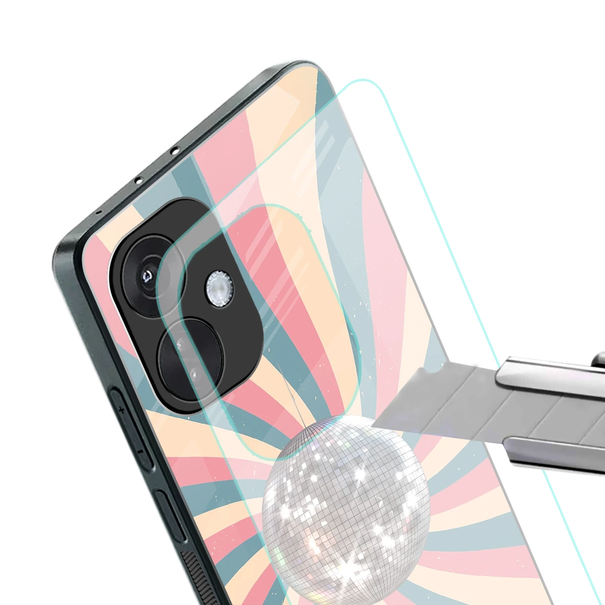 Trippy Disco stylish phone case for oneplus nord ce 3 | glossy glass and slim fit