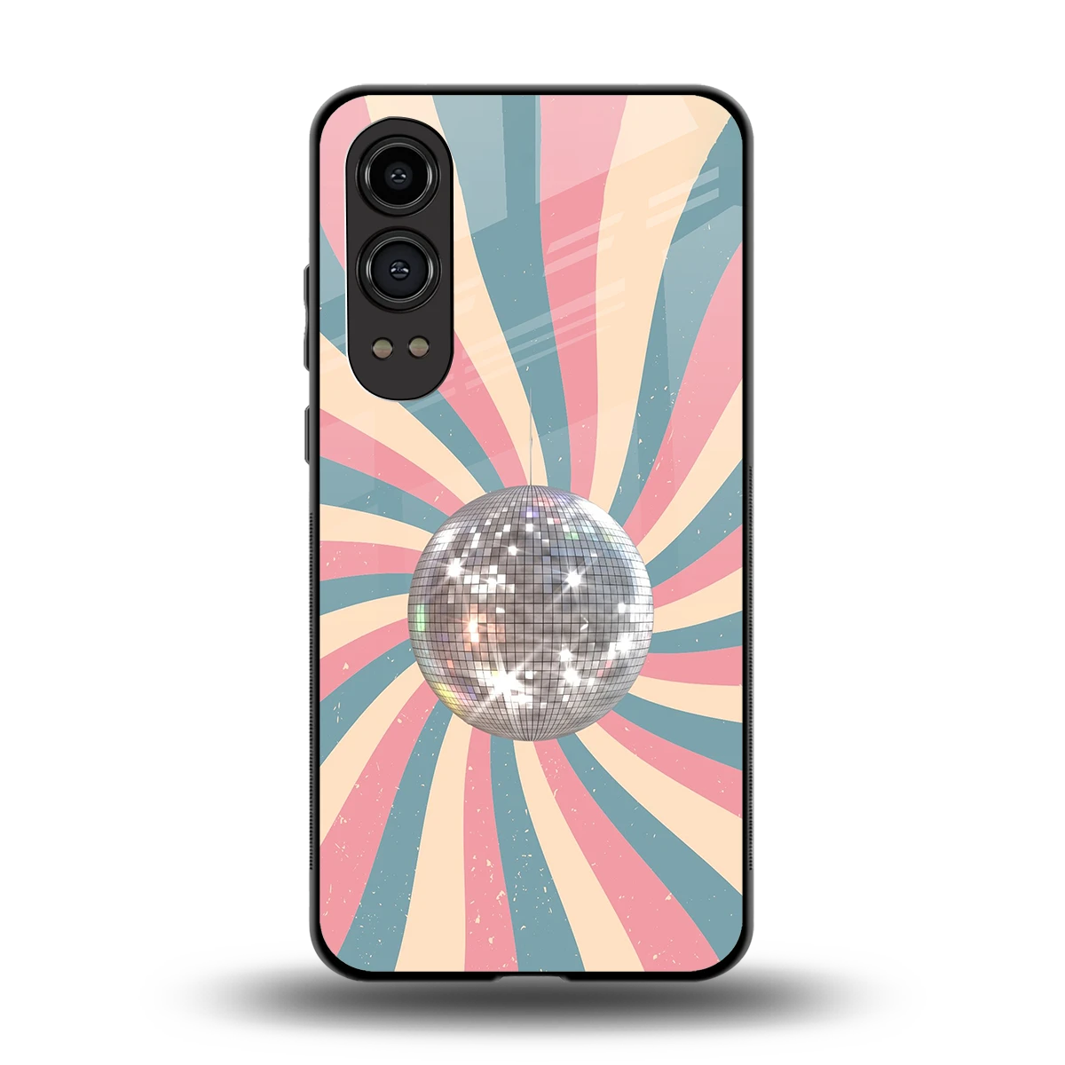 Trippy Disco back phone cover | glass case for oneplus nord ce 4 lite