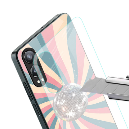 Trippy Disco stylish phone case for oneplus nord ce 4 lite | glossy glass and slim fit