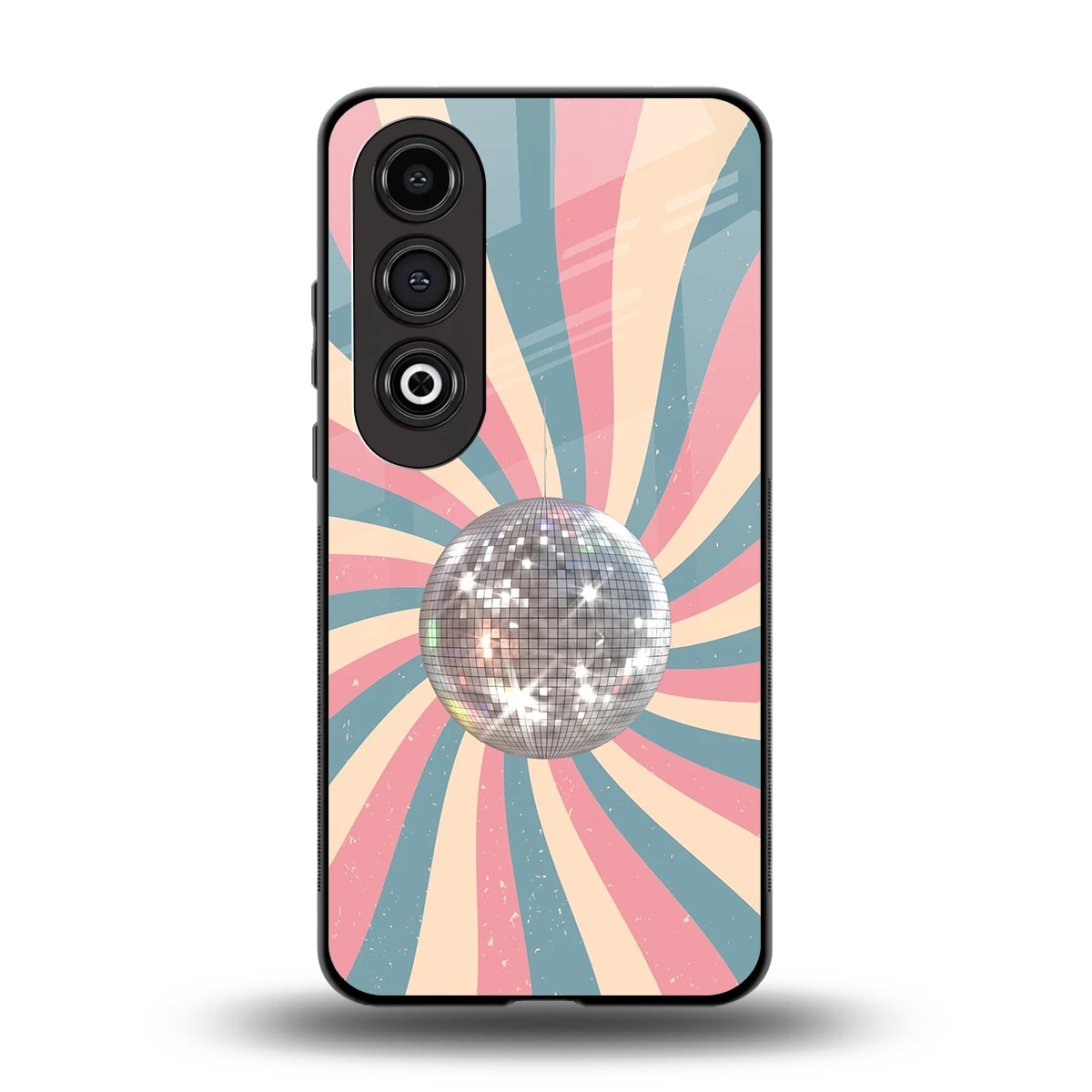 Trippy Disco back phone cover | glass case for oneplus nord ce 4