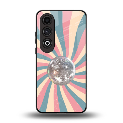 Trippy Disco back phone cover | glass case for oneplus nord ce 4
