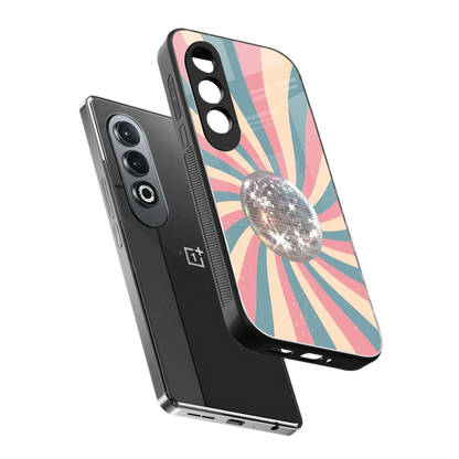 Trippy Disco sleek oneplus nord ce 4 cover with tempered glass back and TPU edges