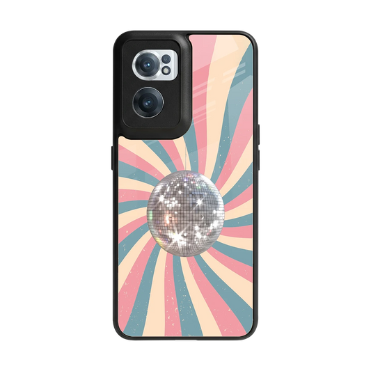 Trippy Disco back phone cover | glass case for oneplus nord ce 2