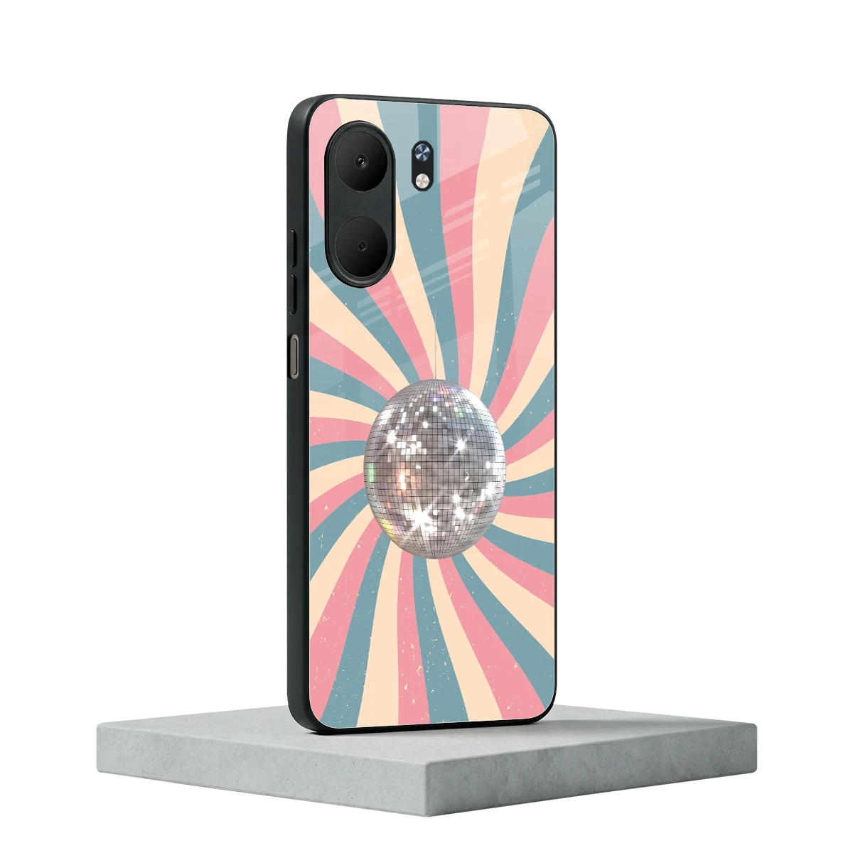 Trippy Disco oppo a5x 5g mobile cover | shockproof glass phone case