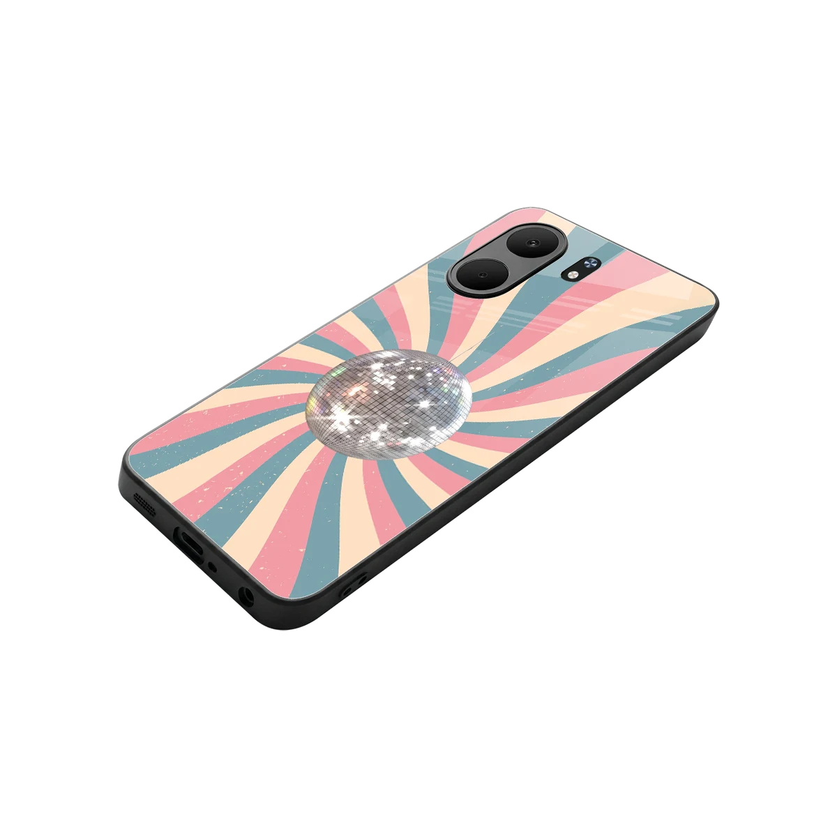 Trippy Disco stylish phone case for oppo a5x 5g | glossy glass and slim fit
