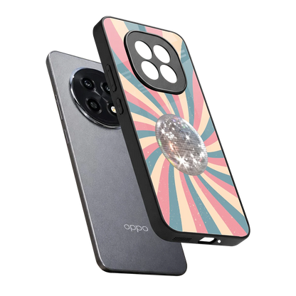Trippy Disco sleek oppo f29 pro 5g cover with tempered glass back and TPU edges