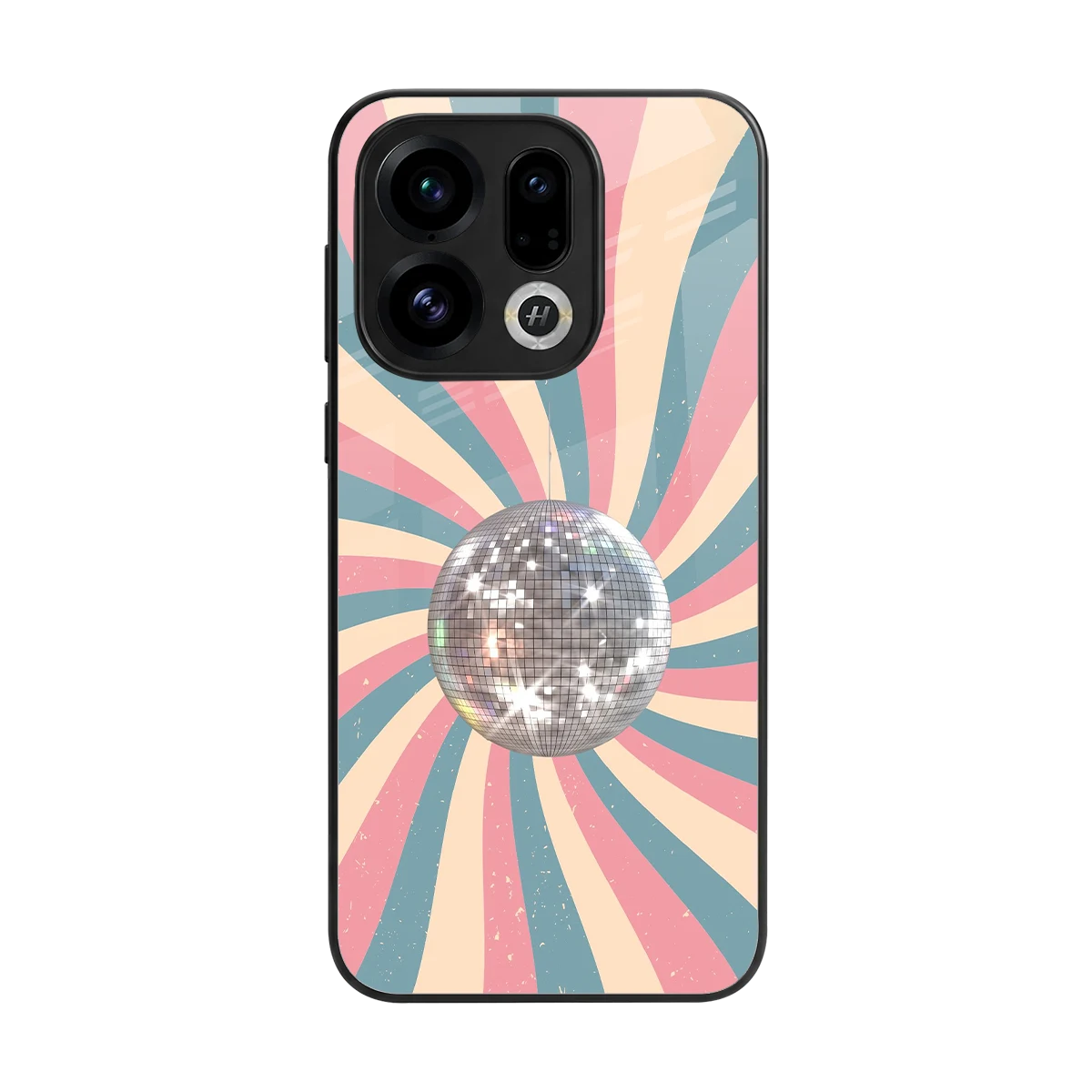 Trippy Disco back phone cover | glass case for oppo find x9