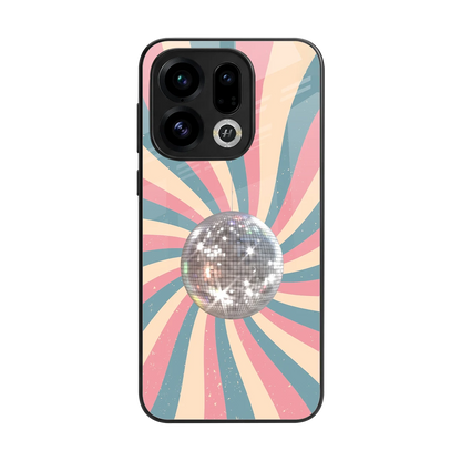 Trippy Disco back phone cover | glass case for oppo find x9