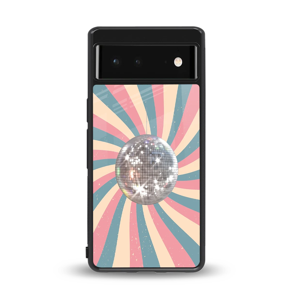Trippy Disco back phone cover | glass case for google pixel 6a
