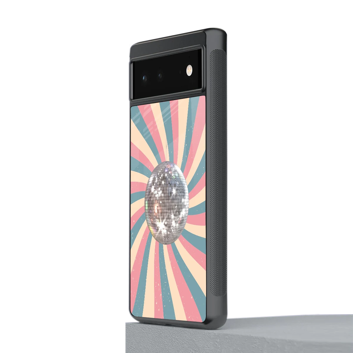 Trippy Disco stylish phone case for google pixel 6a | glossy glass and slim fit
