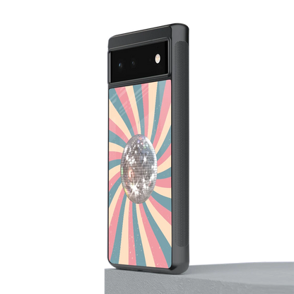 Trippy Disco stylish phone case for google pixel 6a | glossy glass and slim fit